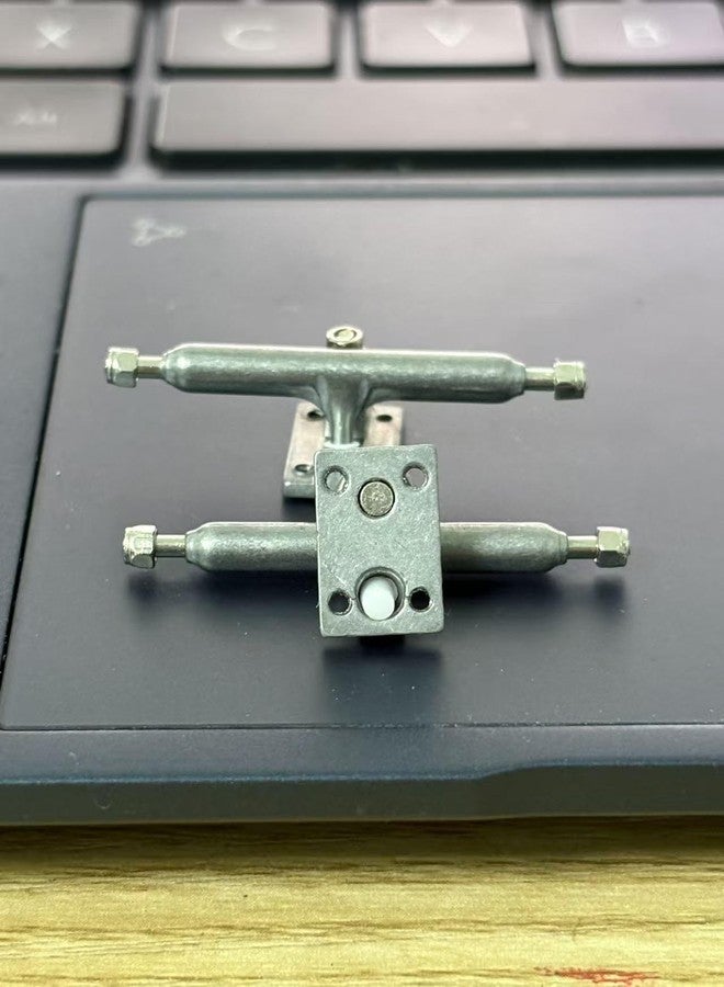 LEEFAI Pro Fingerboard Trucks G5, Raw Metal Color, Regular Kingpin, 2 Trucks with Hardware (34mm) - Image 2