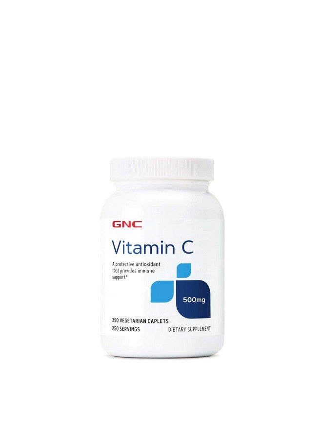GNC Vitamin C 500mg, 250 Caplets, Provides Immune Support - Image 1
