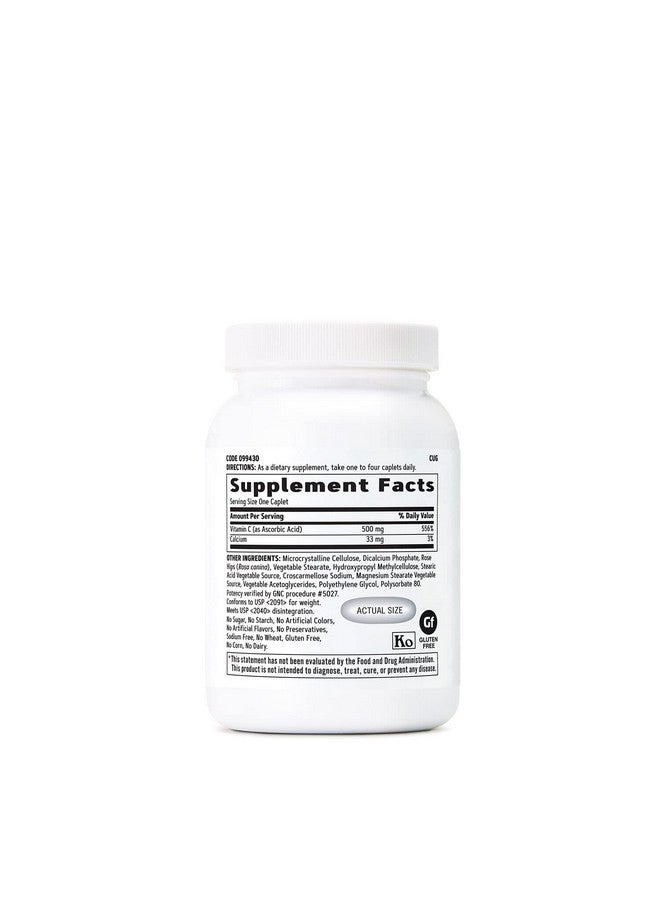 GNC Vitamin C 500mg, 250 Caplets, Provides Immune Support - Image 2