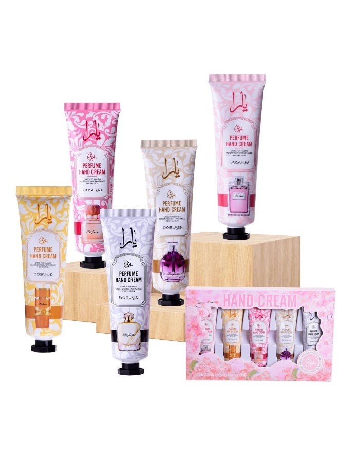 كيلا عبوة من 5 كريمات لليدين الجافة والمتشققة، هدايا لعيد الفصح، هدايا للنساء والفتيات، هدايا عيد الأم، لوشن مرطب لليدين برائحة النباتات الطبيعية - Image 1