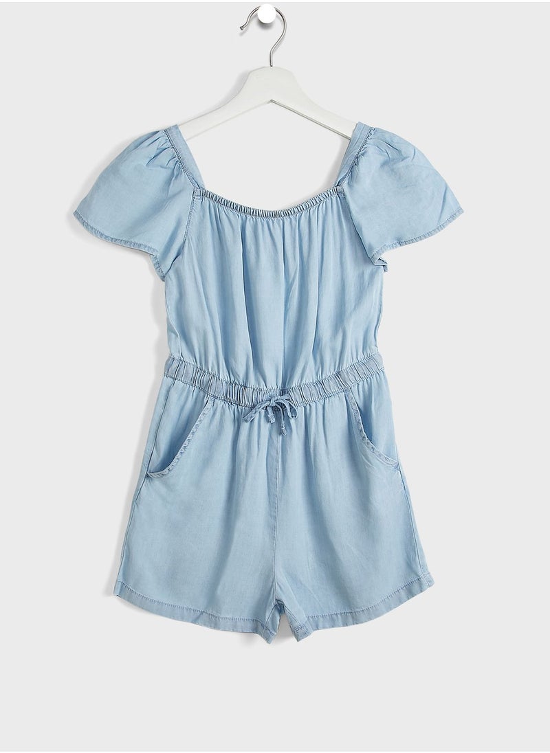 MANGO - Kids Front Tie Playsuit - Image 1