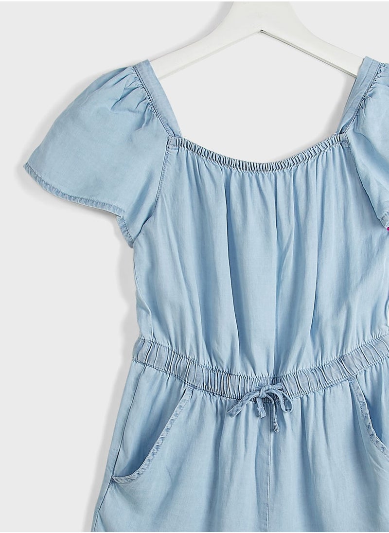 MANGO - Kids Front Tie Playsuit - Image 1