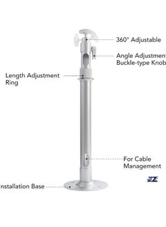 Universal Extending Projector Ceiling Mount Hanger – 360° Rotatable Head, Extendable Length (13.8-23.6 Inches), Supports 11 lbs Load, Ideal for Projectors & Cameras, Adjustable Bracket for Home Theater, Office, and Event Spaces - pzsku/ZCCD2B9BA48CE9B7349FDZ/45/_/1739985806/7161a8c1-a5dc-4834-9ec4-a25ab01917f6