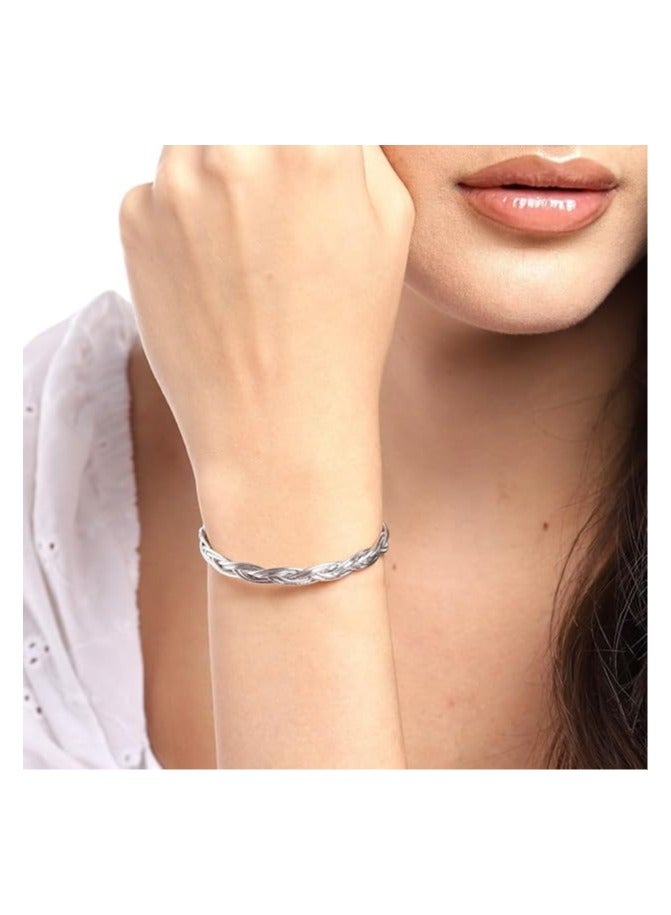 Fayrouz Jewellery Stainless Steel Braided Snake Bracelet for Women Ladies Bracelet or Ansial by Fairuz Jewelry - Image 2
