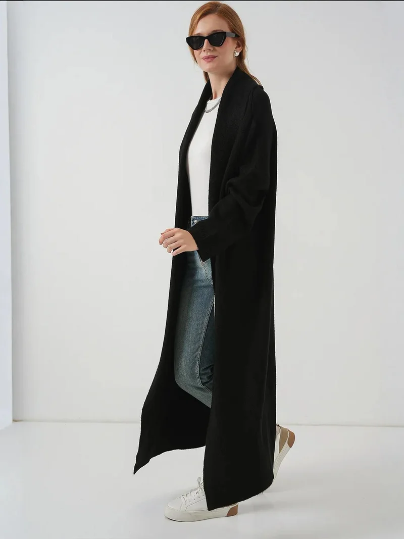BIG DART BDART Open Front Longline Cardigan