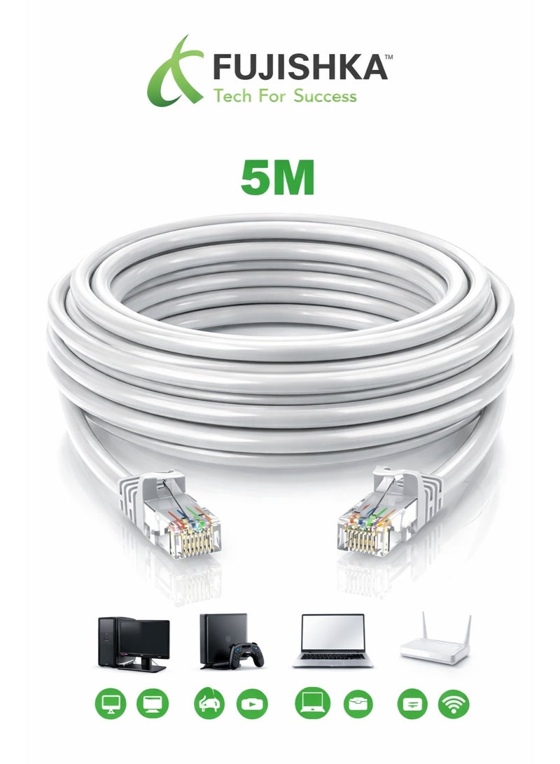 FUJISHKA CAT 6 Ethernet Cable 5M – Reliable High-Speed Data Cable - Image 1