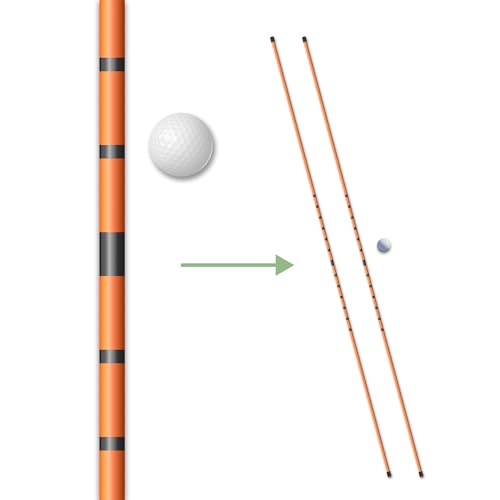 Elevate & Co. Elevate Co Golf Alignment Sticks 36 Training Aid with Ball Placement Lines 3 in 1 Trainer Improve Posture Perfect Swing Accuracy - Image 1