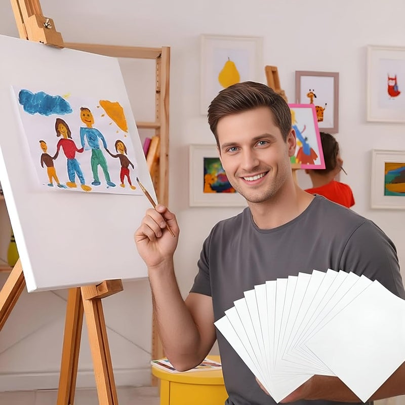 TecUnite 60 Sheets Watercolor Paper Pad Bulk Art White Cold Press Painting Paper for Artist Watercolorist Drawing(9 x 6 Inch,Cold Press) - Image 5