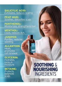 Sphagnum Botanicals NEW 2025 Psoriasis Shampoo with Salicylic Acid – Natural Treatment for Dry, Itchy, Flaky, Red Scalp with Peat & Menthol. Promotes Hair Strength & Growth 8.45 fl oz  - Image 2
