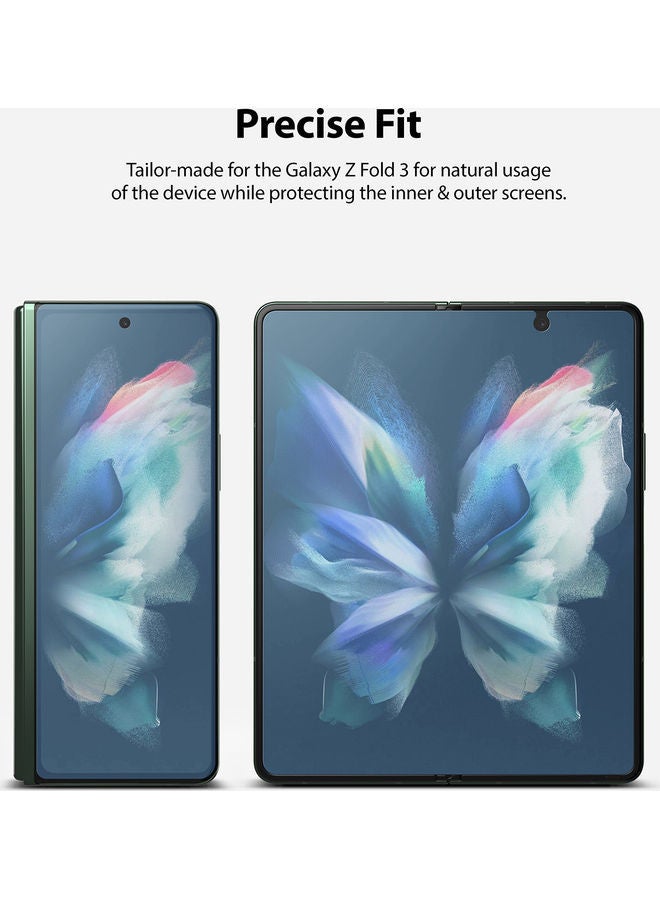 NIBEMINENT Screen Protector for Samsung Galaxy Z Fold 3 (2021) Clear  - Image 4