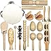 LHYCS Musical Instruments Set 15PCS Natural Wooden Percussion Tambourine Maracas Bells Instruments Educational Music Kit with Storage Bag Birthday - Image 3