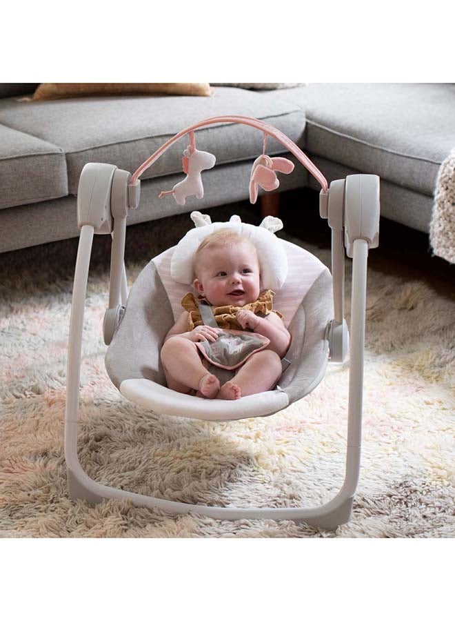 ingenuity Comfort 2 Go Portable Swing - Flora the Unicorn - Image 3