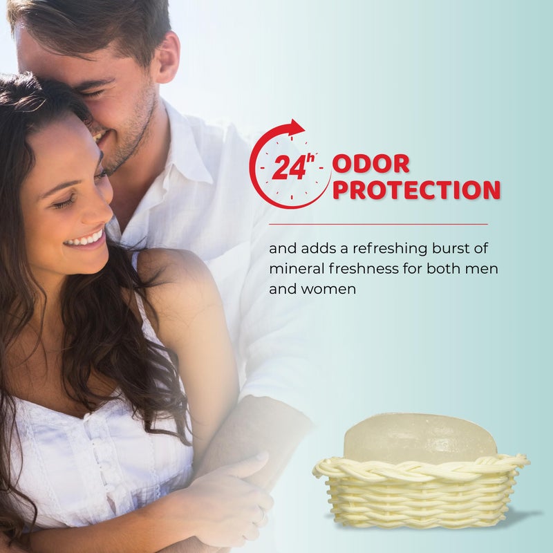 Thai Deodorant Stone Crystal Stone in Basket - Image 4