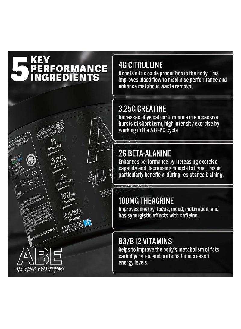 Applied Nutrition ABE All Black Everything Pre-Workout Energy Flavor 30 Servings 375g - Image 2