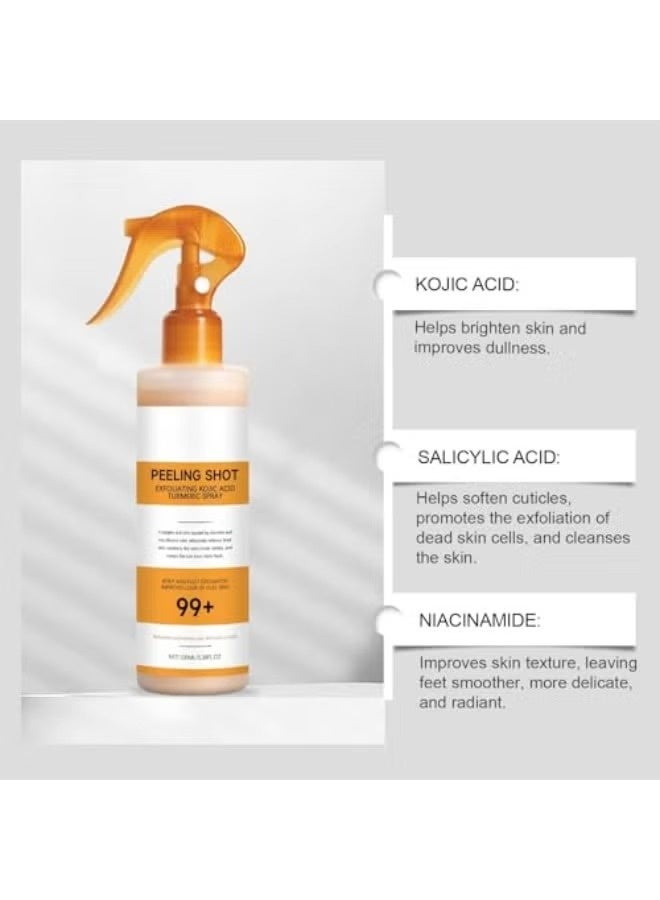  اوساورا رذاذ تقشير مقشر بحمض الكوجيك والكركم، 100 مل رذاذ تقشير للعناية بالكيراتين وحمض الكوجيك والكركم، محلول تقشير مقشر، رذاذ الكركم لتقشير البشرة، عناية لطيفة بالجسم للحصول على بشرة ناعمة، تقشير ولمعان - Image 4