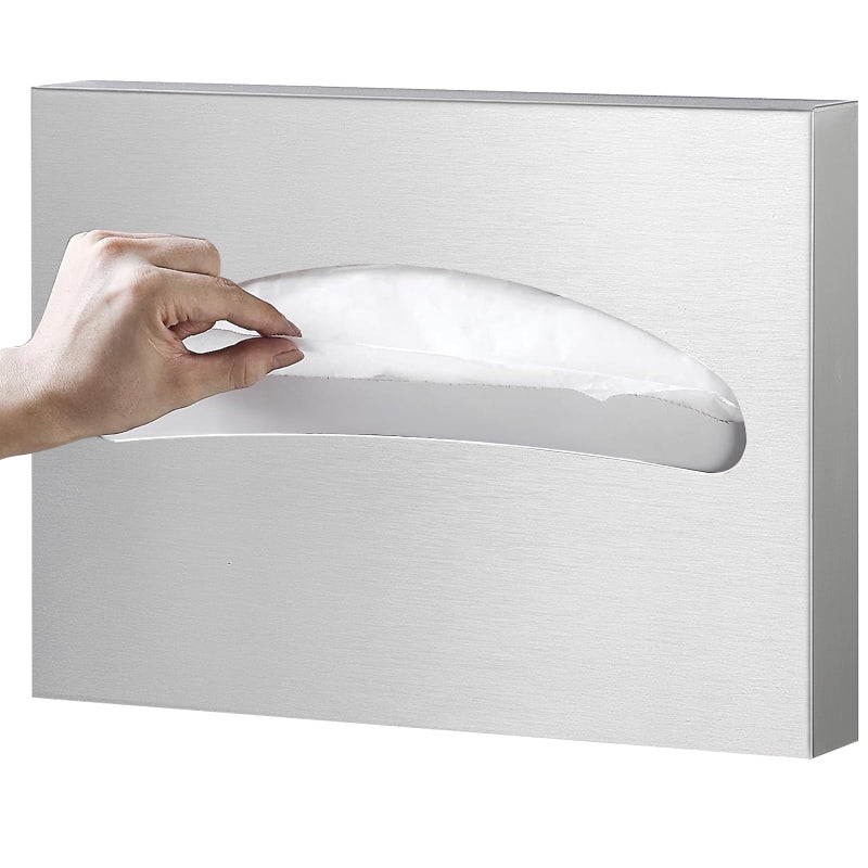Toilet Seat Cover Dispenser Wall Mounted SUS 304 Stainless Steel Brushed