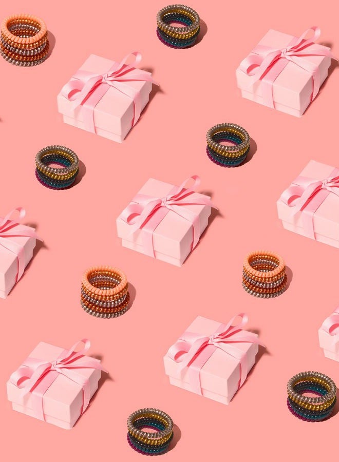 Goody Icy Holiday Coils, Assorted Jelly Bands Ponytailers Hair Accessories for Men, Women, Boys & Girls to Style with Ease & Keep Your Hair Secured for All Hair Types, Multi, 4 Count - Image 5