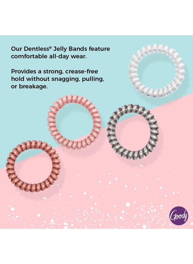 Goody Icy Holiday Coils, Assorted Jelly Bands Ponytailers Hair Accessories for Men, Women, Boys & Girls to Style with Ease & Keep Your Hair Secured for All Hair Types, Multi, 4 Count - Image 3