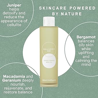 Balance Me Super Firming Body Oil 150ml Body Moisturiser for Dry Skin Targets Cellulite and Stretch Marks Vegan Toning Oil - Image 3