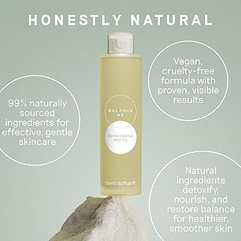 Balance Me Super Firming Body Oil 150ml Body Moisturiser for Dry Skin Targets Cellulite and Stretch Marks Vegan Toning Oil - Image 5