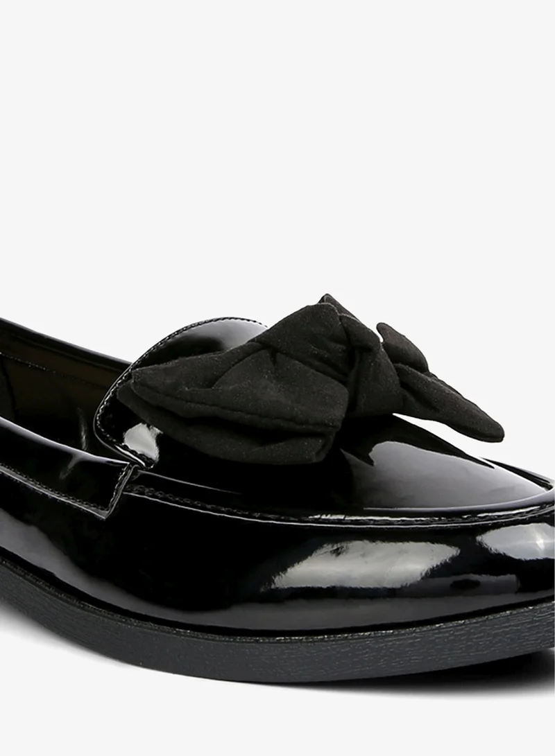 London Rag Black Black Bow-Tie Loafers for Women | Best Price UAE