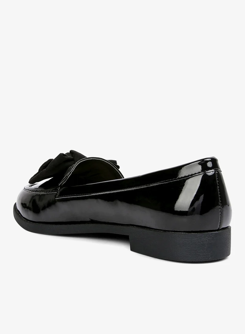 London Rag Black Black Bow-Tie Loafers for Women | Best Price UAE