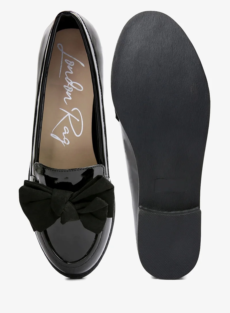 London Rag Black Black Bow-Tie Loafers for Women | Best Price UAE