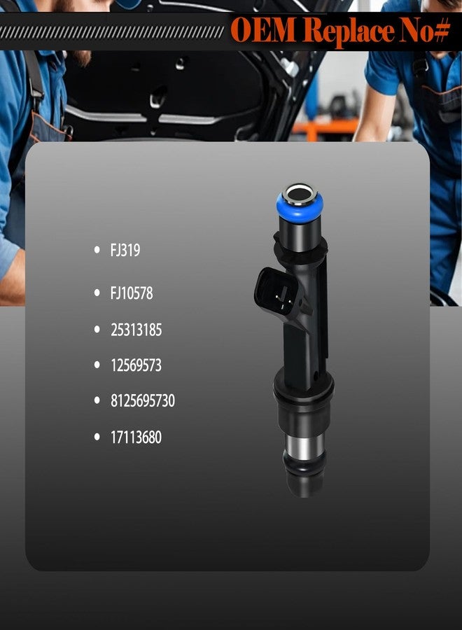 STZJAYE Fuel Injectors 17113680 Set of 6 Compatible with Chevrolet Trailblazer 2002-2007,for GMC Envoy 2002-2007,for Envoy XL 2002-2006,for Isuzu Ascender 2003-2007 L6 4.2L Replace 25313185 - Image 3