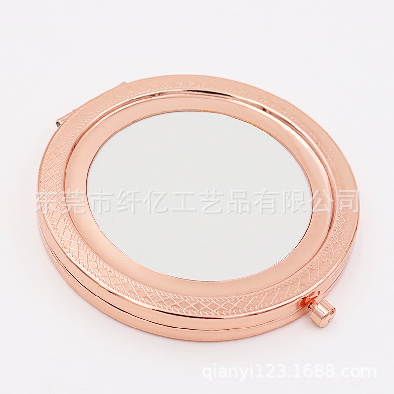 Diy Handmade Song Brocade Retro Foldableing Makeup Small Mirror Mirror Embryo Hand-Painted Embroider Flower Mirror Holder Gift Material - Image 3