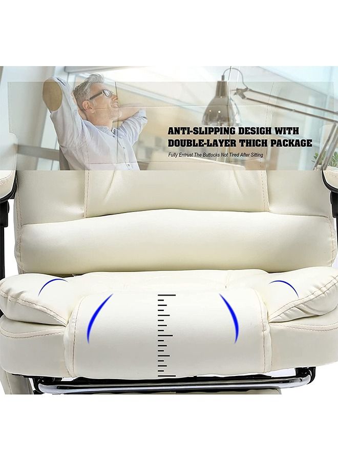  CityRiya-Long كرسي مكتب كمبيوتر ألعاب مكتب كرسي المنزل التنفيذي كرسي مكتب لعبة كرسي مقعد واسع قابل للتعديل ارتفاع كرسي مكتب دوار مع مسند للقدمين داعم للفقرات القطنية - Image 4