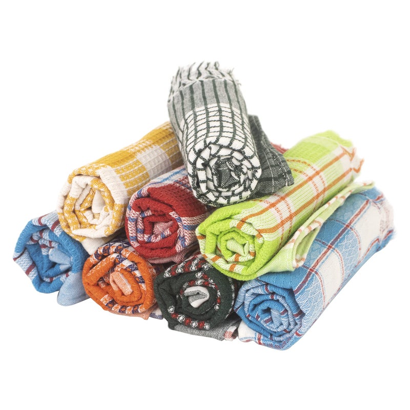 Spillbox Soft Cotton Hand Towel,Face Towel,Kitchen Towel, Dish Towel Cloth Quick Absorption and Faster Drying Multicolor-(Pack of 8) - Image 1
