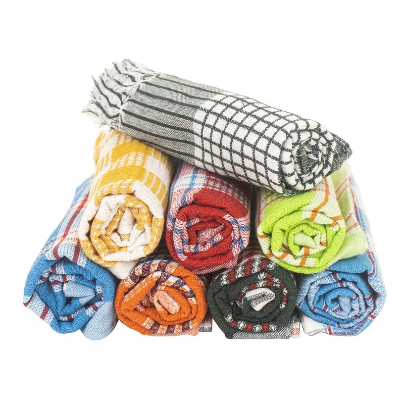 Spillbox Soft Cotton Hand Towel,Face Towel,Kitchen Towel, Dish Towel Cloth Quick Absorption and Faster Drying Multicolor-(Pack of 8) - Image 2