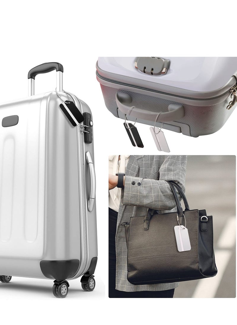 KASTWAVE Luggage Tag, 12PCS Business Card Holder Aluminum Metal Travel ID Bag Tag, Suitcase Luggage Tag for Travel Luggage ID with Waterproof Information Card Stock and Wire Loop  - Image 3