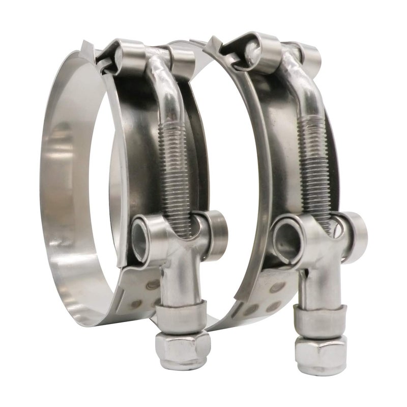 مشبك خرطوم TBolt ROADFORMER 83mm 91mm نطاق المشبك 328 358 لخرطوم OD 35 من الفولاذ المقاوم للصدأ مع برغي SS وجسر عائم وصمولة قفل من النايلون 83mm 91mm عبوة من 2 قطعة