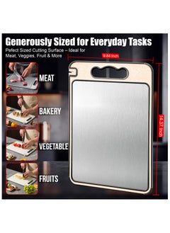 ArcShine ArcShine Titanium Cutting Board Pro | 100% Pure Titanium & Wheat Straw with Knife Sharpener + Guards, Finger Guard & Juice Groove | Scratch-Free Chopping Board  - Image 3
