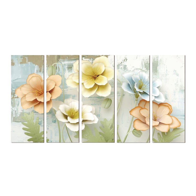 PAPER PLANE DESIGN Modern Art for Walls - Large Abstract Landscape Painting on Canvas for Living Room, Bedroom, and Office Walls - 27 x 50 Inches (D) - Image 1
