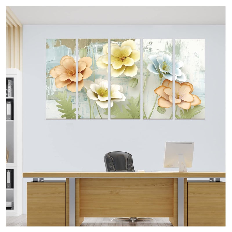 PAPER PLANE DESIGN Modern Art for Walls - Large Abstract Landscape Painting on Canvas for Living Room, Bedroom, and Office Walls - 27 x 50 Inches (D) - Image 2