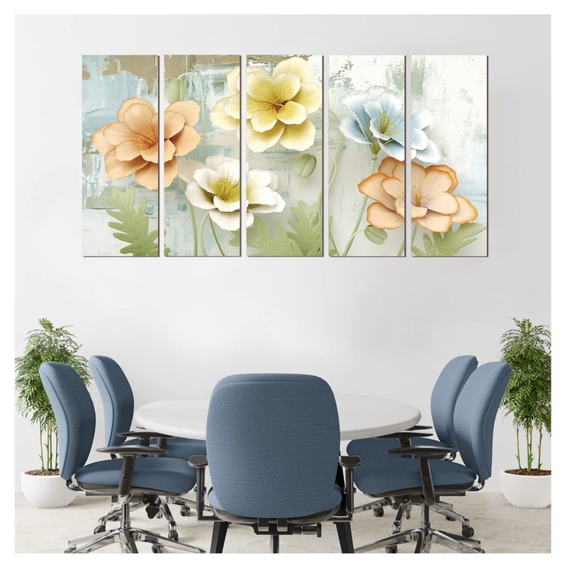 PAPER PLANE DESIGN Modern Art for Walls - Large Abstract Landscape Painting on Canvas for Living Room, Bedroom, and Office Walls - 27 x 50 Inches (D) - Image 4