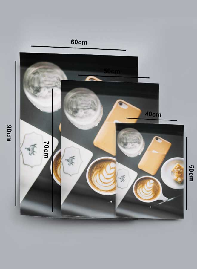 LOWHA Poster Painting Art With Four Separate Pieces Of Double-Sided Stickers Coffee On Table For Home Bedroom Living Room And Office Decor  - Image 4