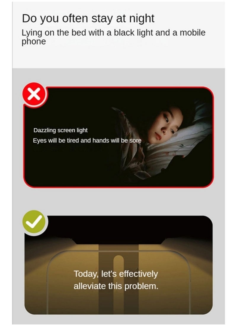 Generic - Eco Night Read Blue Light Eye Protection Hanging Light Screen Fill Light Hanging Lamp For Apple and Android iPhone Magsafe - Image 1