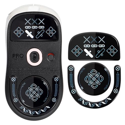 immoenuc Glass Mouse Skates for Logitech G PRO X Superlight 2 Mouse Feet Pads Smooth Durable Game Mouse Accessories (Printing Pattern) - Image 1
