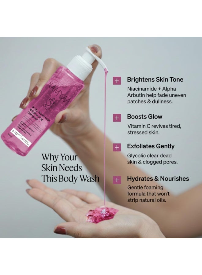 Namyaa Body Wash With Niacinamide Vitamin C Brightening Complex Fades Dark Spots Evens Skin Tone Gentle Daily Shower Gel 250ml Pack Of 1 - Image 2