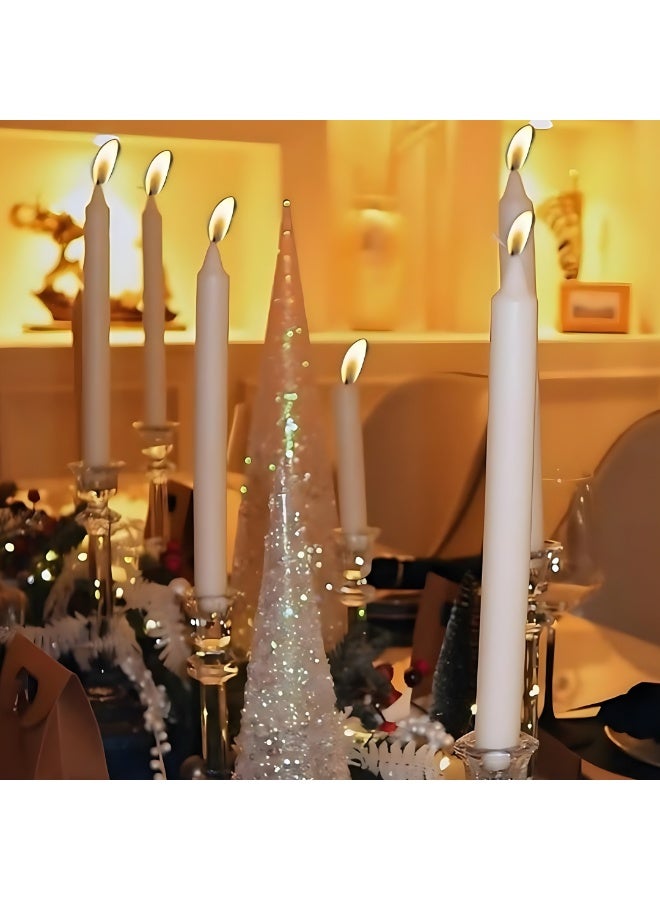 Long Candles Pack of 4 Unscented Premium Wax Tall Candles for Home Table Birthday Romantic Decoration 20 cm - Image 1