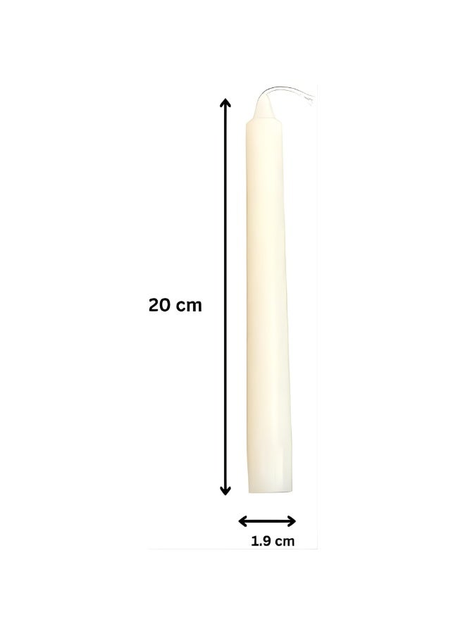 Long Candles Pack of 4 Unscented Premium Wax Tall Candles for Home Table Birthday Romantic Decoration 20 cm - Image 2