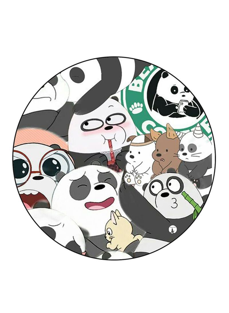 RKN مغناطيس ثلاجة دائري مطبوع من We Bare Bears متعدد الألوان - Image 2