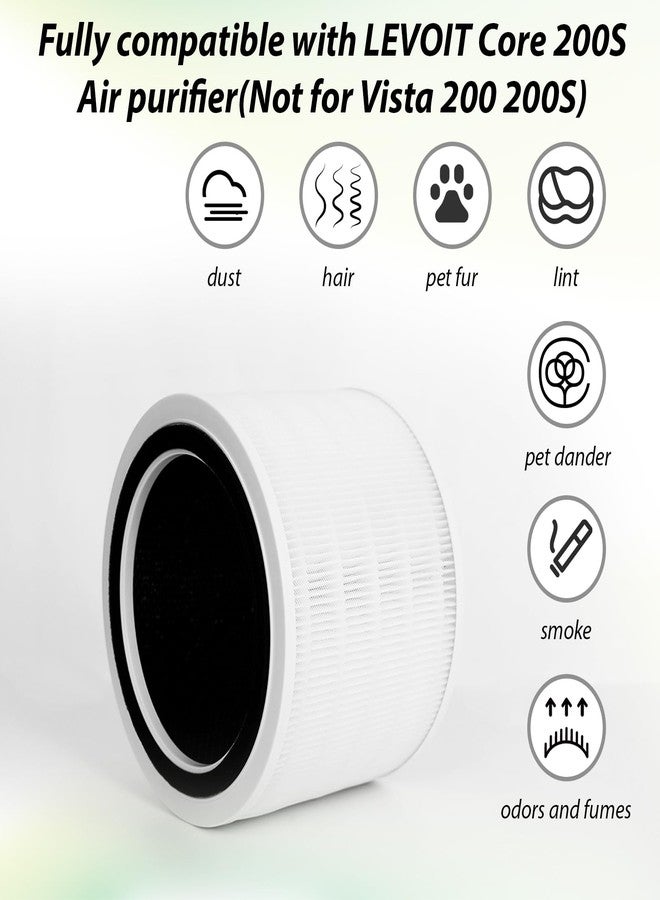 Dttery Core 200S-P Replacement Filter for LEVOIT Core 200S Air Purifier, 3-in-1 HEPA, High-Efficiency Activated Carbon, Part Core 200S-RF, 2 Pack - Image 2