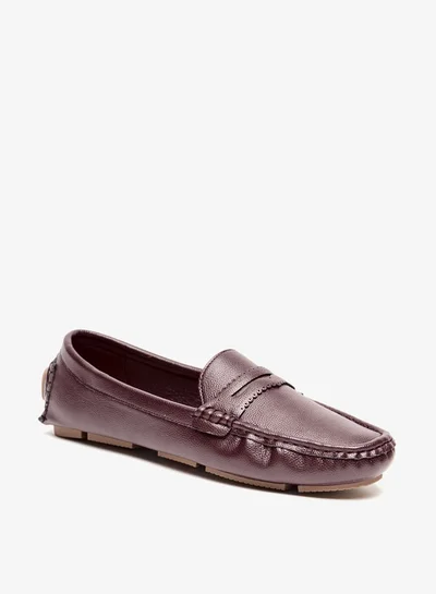 لو كونفورت Women Textured Slip-On Moccasins