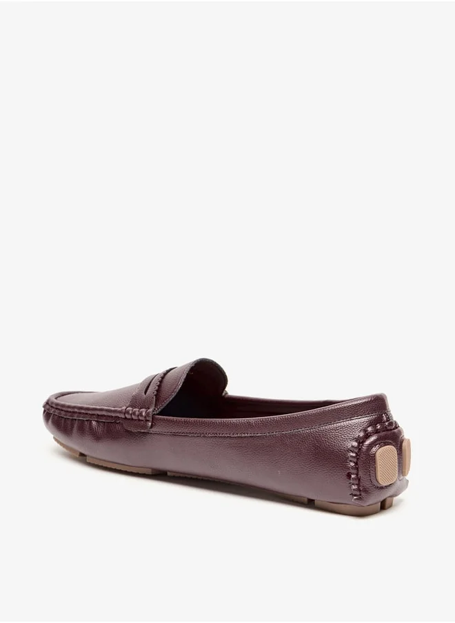 لو كونفورت Women Textured Slip-On Moccasins