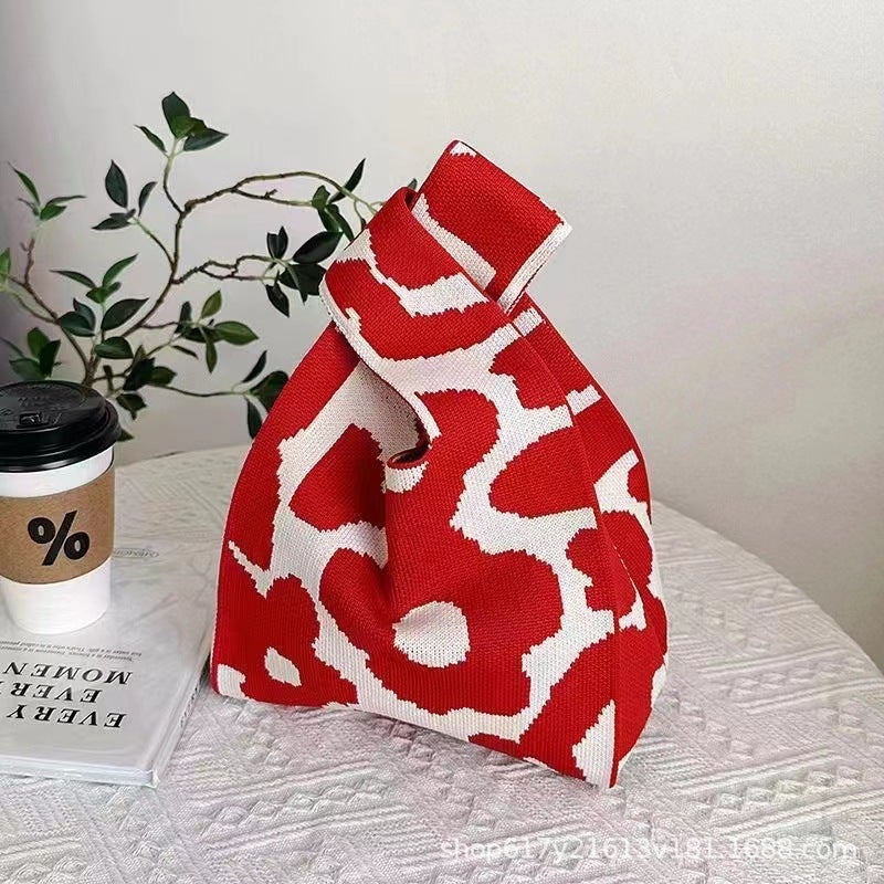 New Accompanying Ceremony Women'S Knitted Bag Handbag Handbag Fashion Wrist Bag Handbag Vest Bag Simple Festive Wedding - Image 3