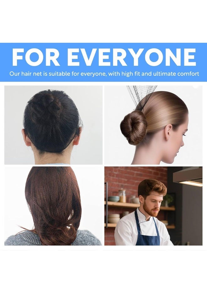 مجموعة 40 قطعة من شبكات الشعر السوداء - شبكة شعر نايلون مرنة غير مرئية بطول 60 سم - مناسبة للعاملين في مجال تقديم الطعام في المطابخ، ولتسريحات شعر الباليه، مع 10 دبابيس شعر على شكل حرف U بطول 2.4 بوصة - Image 5
